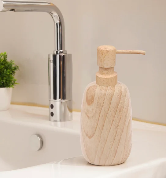 Azure Soap Dispenser Polyresin Soap Dispenser Wood
