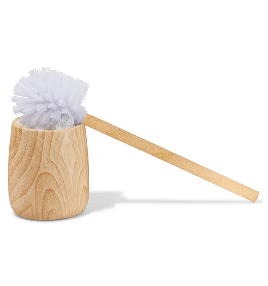 Azure Toilet Brush Polyresin Toiletbrush Holder Wood