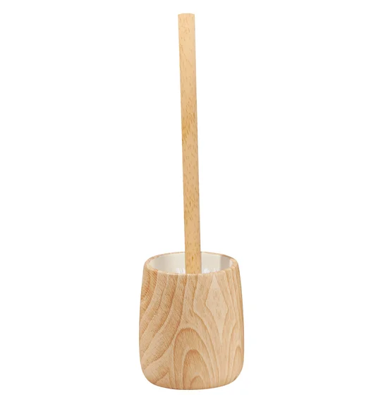 Azure Toilet Brush Polyresin Toiletbrush Holder Wood
