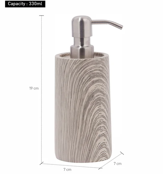 Azure Soap Dispenser Polyresin Soap Dispenser Grey Beige