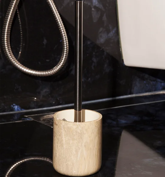 Azure Toilet Brush Polyresin Toiletbrush Holder Brown