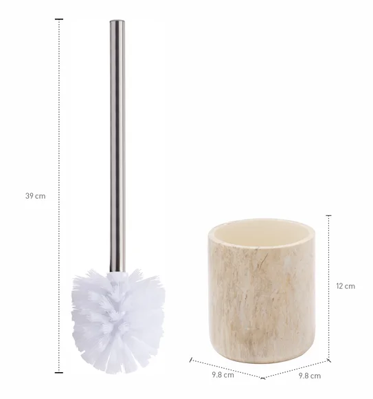 Azure Toilet Brush Polyresin Toiletbrush Holder Brown