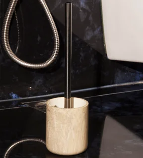 Azure Toilet Brush Polyresin Toiletbrush Holder Brown