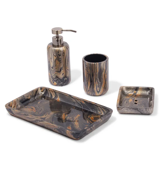 AZURE 4PCS BATHROOM SET Polyresin Bath Set Multi