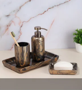 AZURE 4PCS BATHROOM SET Polyresin Bath Set Multi