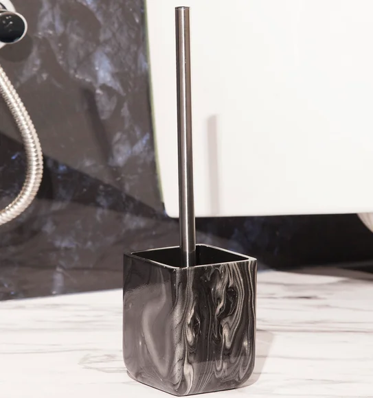 Azure Toilet Brush Polyresin Toiletbrush Holder Black