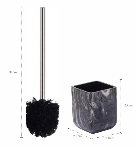 Azure Toilet Brush Polyresin Toiletbrush Holder Black