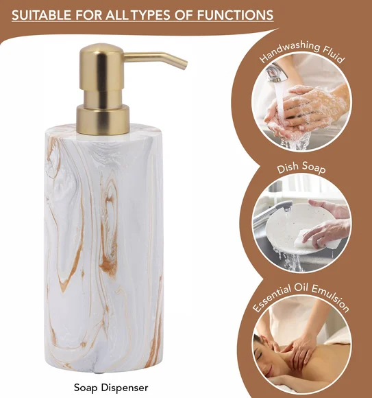 AZURE 4PCS BATHROOM SET Polyresin Bath Set L.Brown