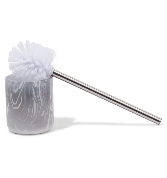 Azure Toilet Brush Polyresin Toiletbrush Holder Silver