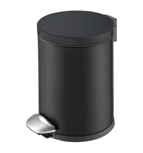 Eko 9219 Luna Soft Close Fingerprint Resistant Step Bin Black