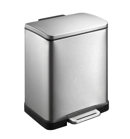 Eko 9268 E Cube Soft Close Fingerprint Resistant Step Bin Metallic
