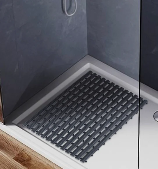 Fredy PVC Shower Mat Black