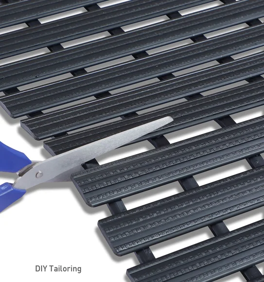 Fredy PVC Shower Mat Black
