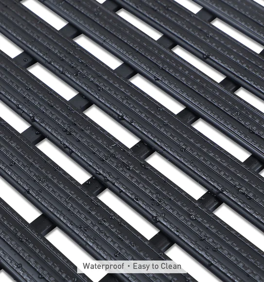 Fredy PVC Shower Mat Black
