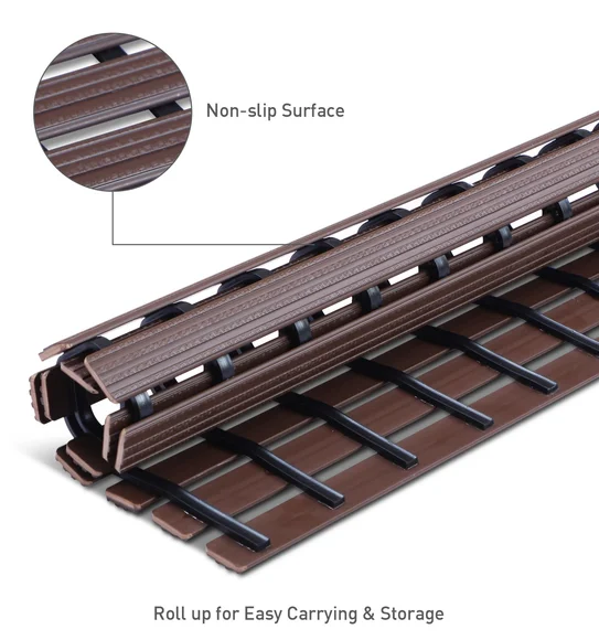 Fredy PVC Shower Mat Chocolate