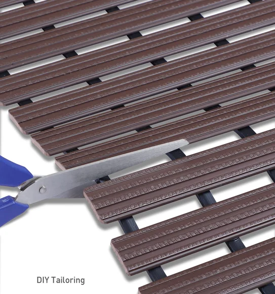 Fredy PVC Shower Mat Chocolate