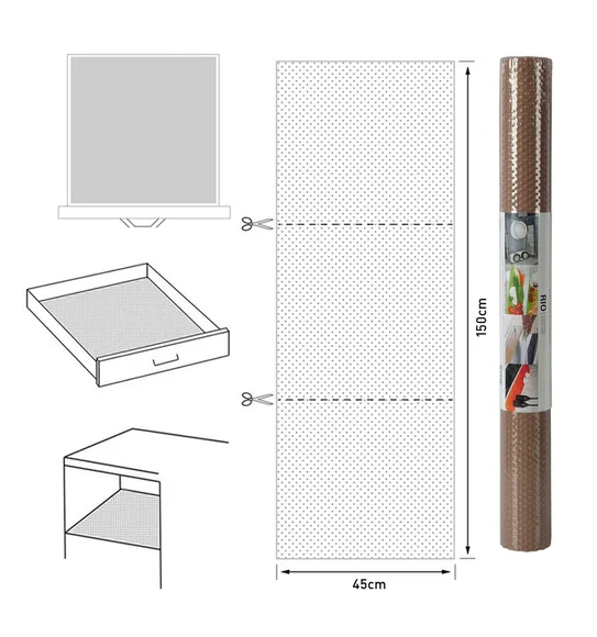 Rio PVC Shelf Liner Chocolate