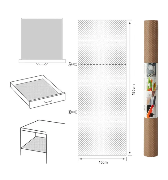 Rio PVC Shelf Liner Beige