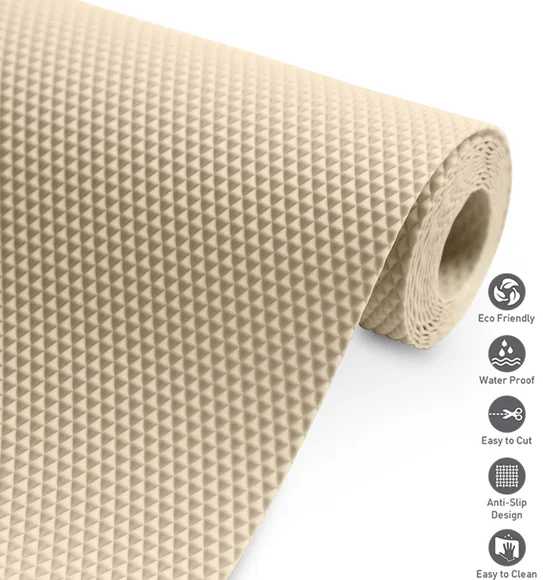 Rio PVC Shelf Liner Beige