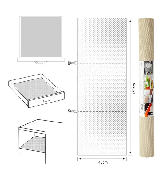 Rio PVC Shelf Liner Beige