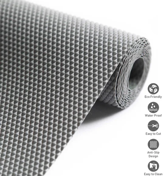Rio PVC Shelf Liner Grey