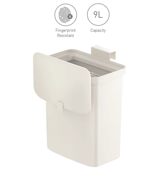 Eko Fingerprint Resistant Kitchen Bin White