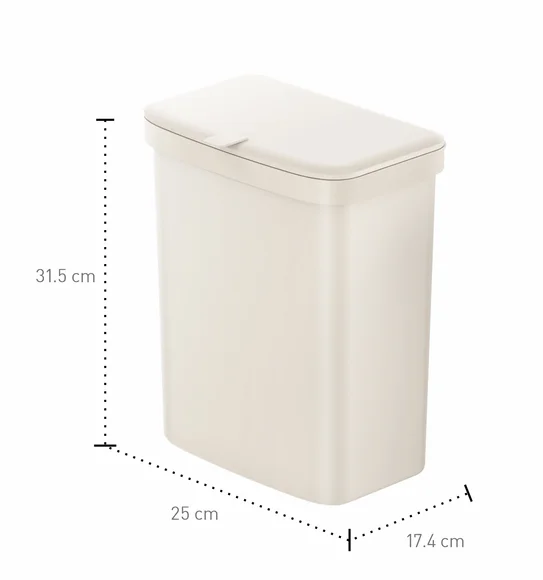 Eko Fingerprint Resistant Kitchen Bin White