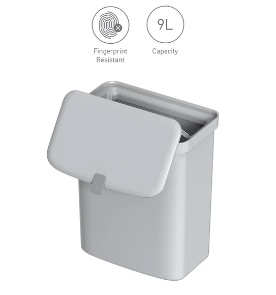 Eko Fingerprint Resistant Kitchen Bin Grey