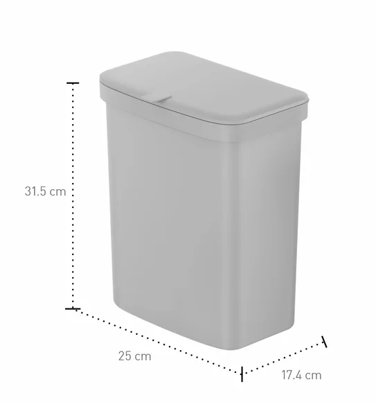 Eko Fingerprint Resistant Kitchen Bin Grey