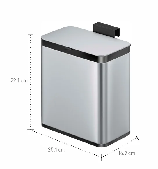 Eko Fingerprint Resistant Kitchen Bin Black