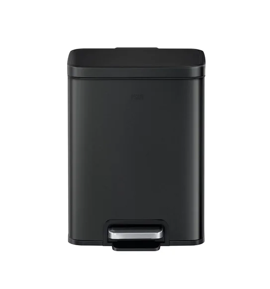 Eko 9361 Madison Fingerprint Resistant Step Bin Black Steel