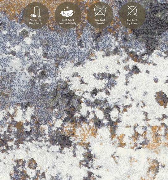Aquarius Abstract Machine Made Carpet Grey
