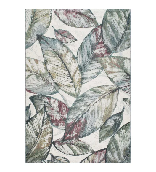 Aquarius Floral Machine Made Carpet Grey