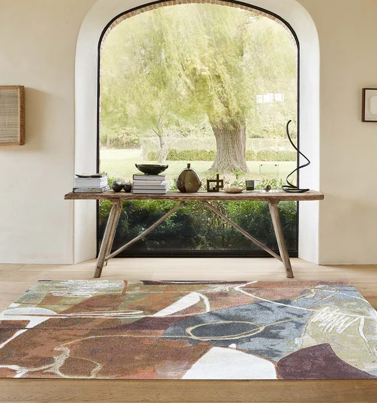 Aquarius Abstract Machine Made Carpet Multi