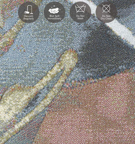 Aquarius Abstract Machine Made Carpet Multi