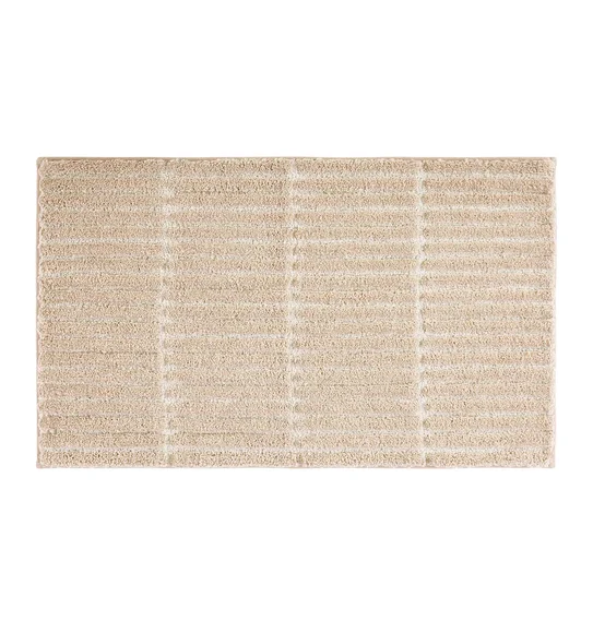 Hermosa Quick Dry Anti Skid Bath Mat Linen Beige