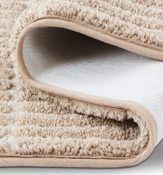 Hermosa Quick Dry Anti Skid Bath Mat Linen Beige