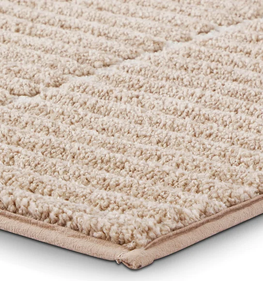Hermosa Quick Dry Anti Skid Bath Mat Linen Beige