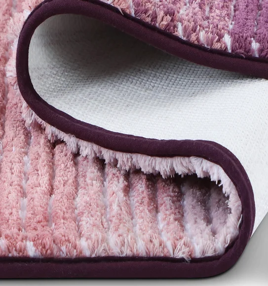 Hermosa Quick Dry Anti Skid Bath Mat Mauve
