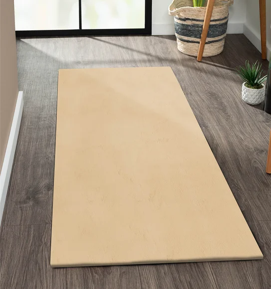 Angola 2 Solid Bedside Runner Camel