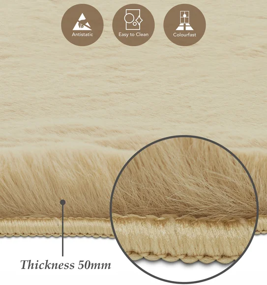 Angola 2 Solid Machine Made Carpet Beige