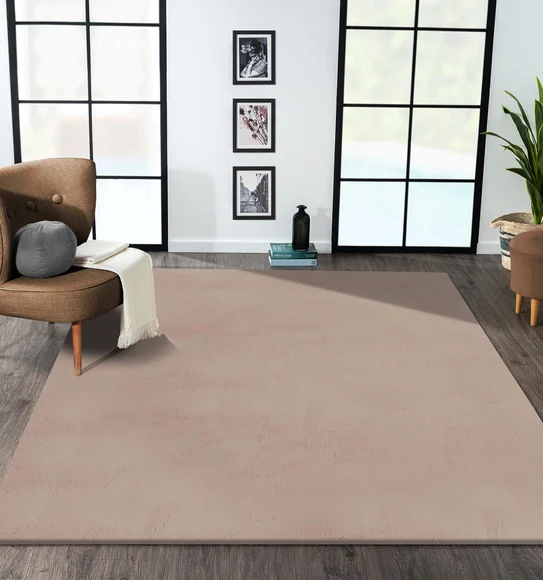 Angola 2 Solid Machine Made Carpet Blush