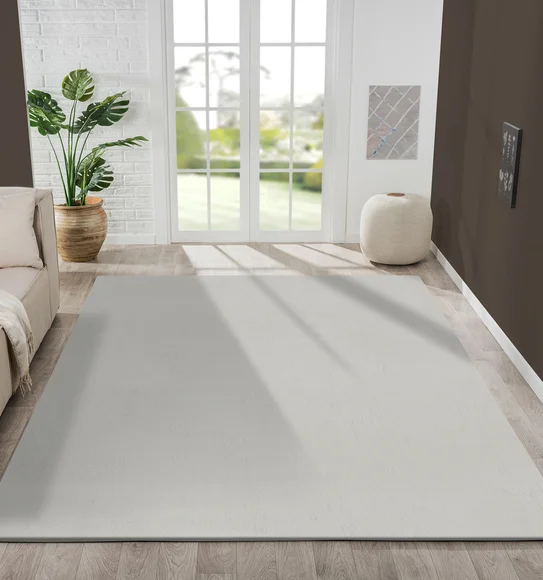Angola 2 Solid Machine Made Carpet Silver