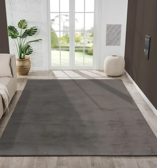Angola 2 Solid Machine Made Carpet D Grey