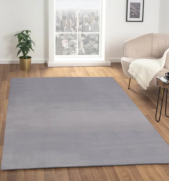 Oslo Jr Solid Machine Made Carpet D Grey