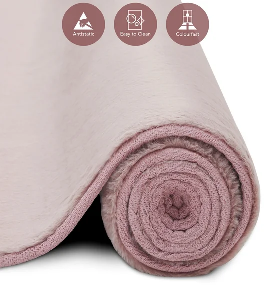 Oslo Jr Machine Made Carpet Baby Pink