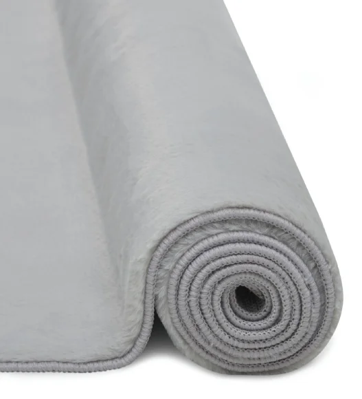 Oslo Jr Rabit Fur Carpet Silver