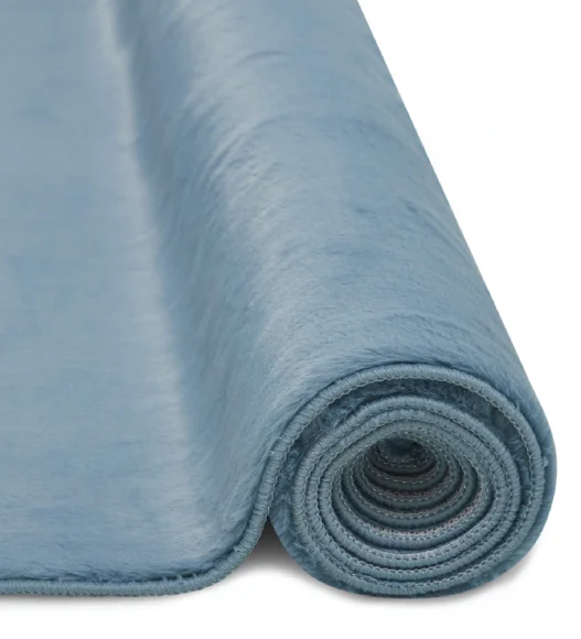Oslo Jr Rabit Fur Carpet Blue
