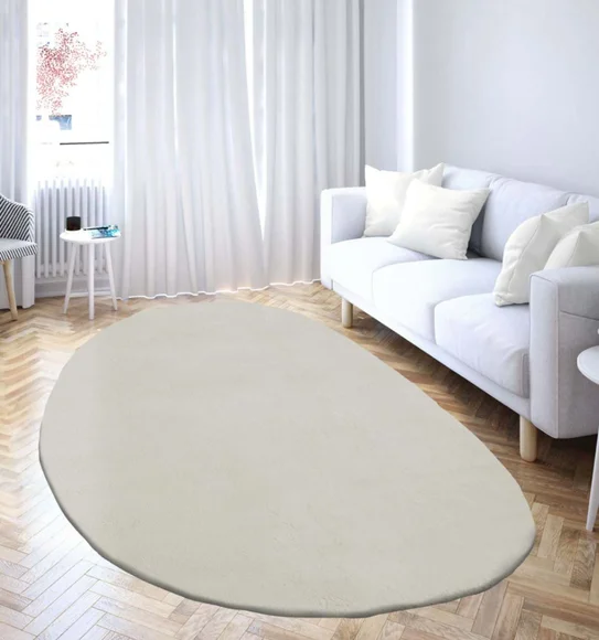 Angola 2 Solid Oval Shaped Carpet Stone