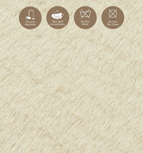 Angola 2 Solid Oval Shaped Carpet Beige